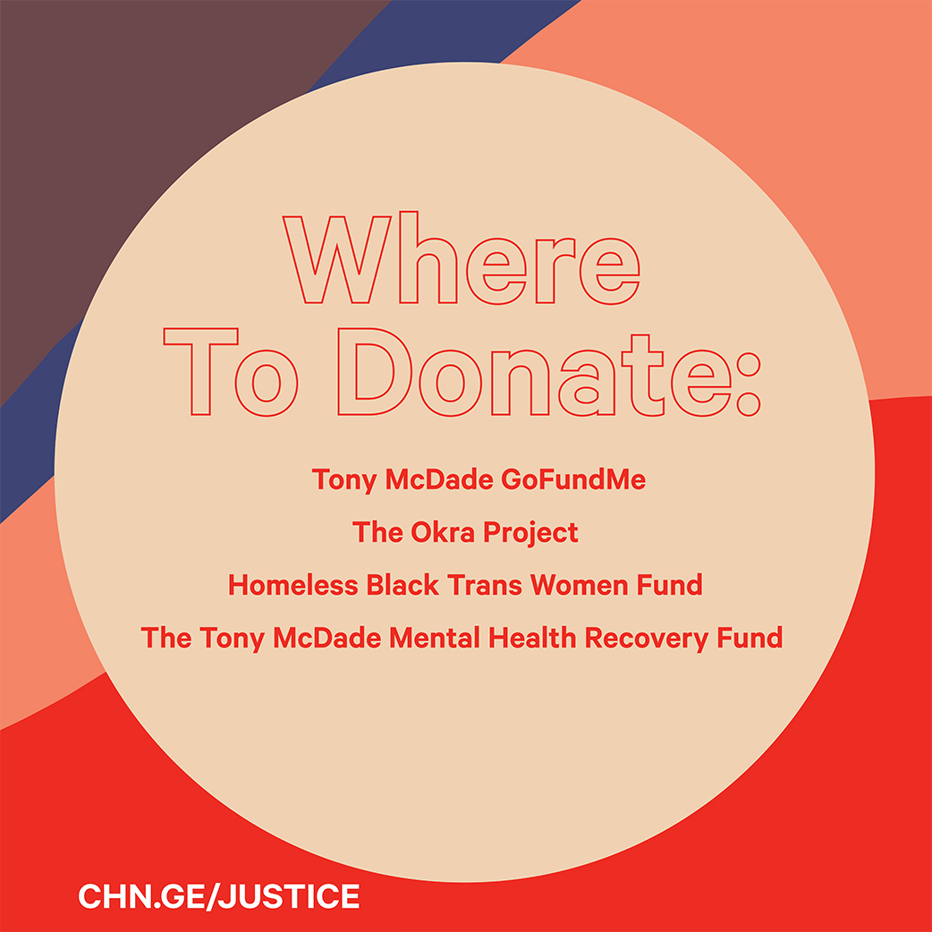 Options to donate to support Tony McDade efforts